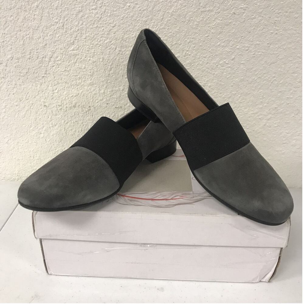 Clarks Women's Un Blush Lo Slip On Loafer, Size 9 M, Dark Grey